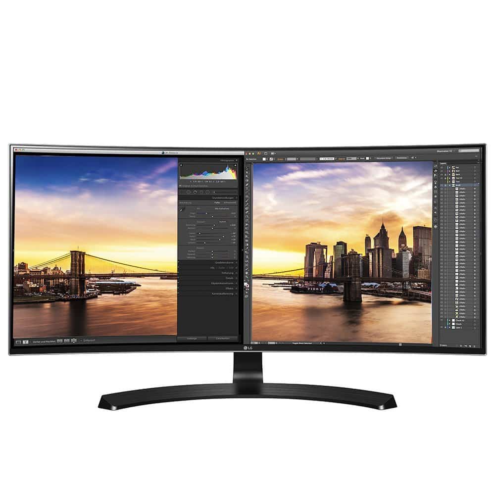 Lg 34uc88 b 34 inch 21 9 curved ultrawide qhd ips monitor for photo editing with usb quick charge