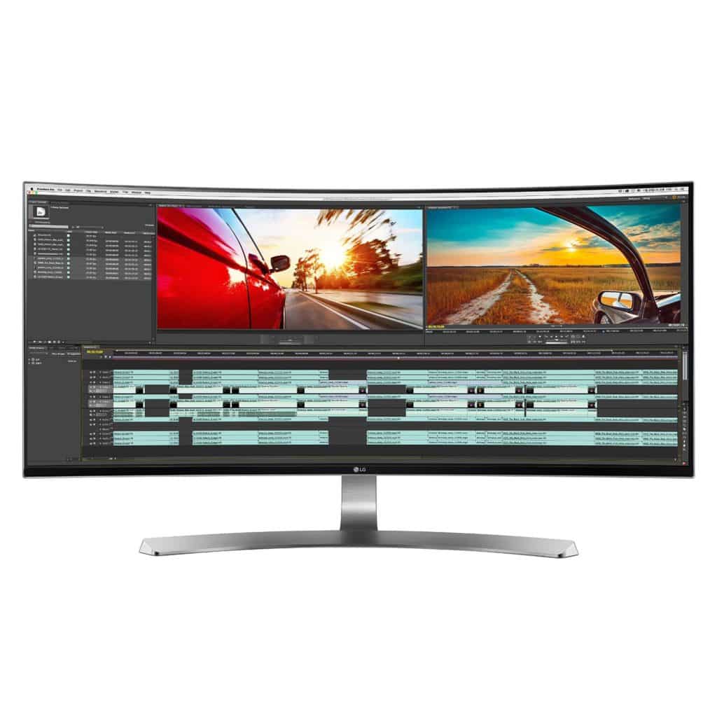 Lg 34uc98 w 34 inch 21 9 curved ultrawide qhd ips monitor with thunderbolt for photo editing