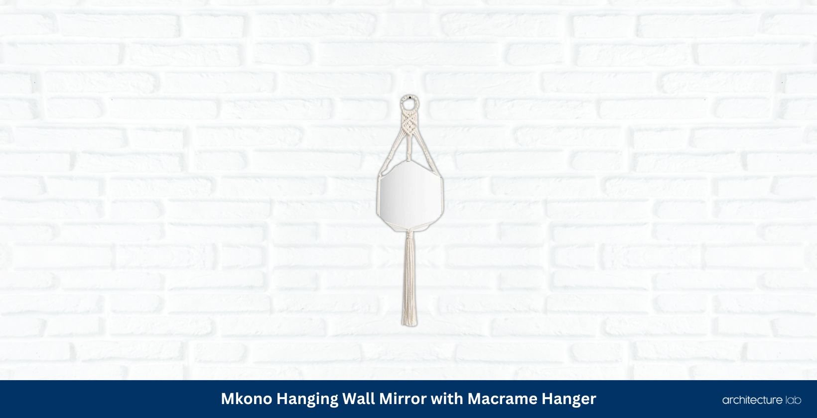 Mkono macrame wall hanging mirror boho geometric decorative mirror