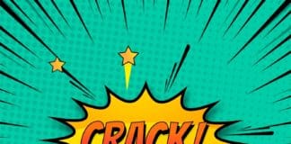 Background of crack in comic style pop art colorful vector