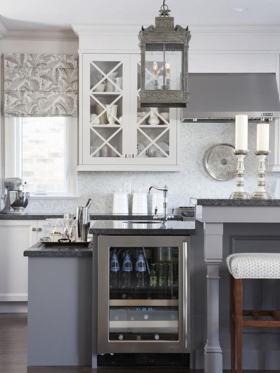 The cottage gray kitchen