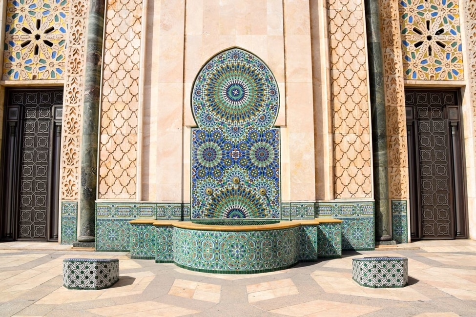 Hassan ii mosque fountain
