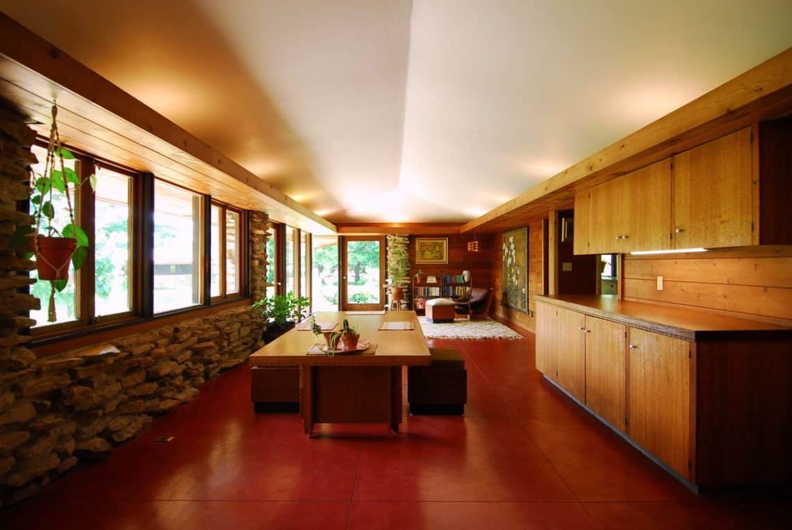 29 Mid-Century Homes – Exterior And Interior Examples &Amp; Ideas 295 Frank lloyd wright style home in illinois