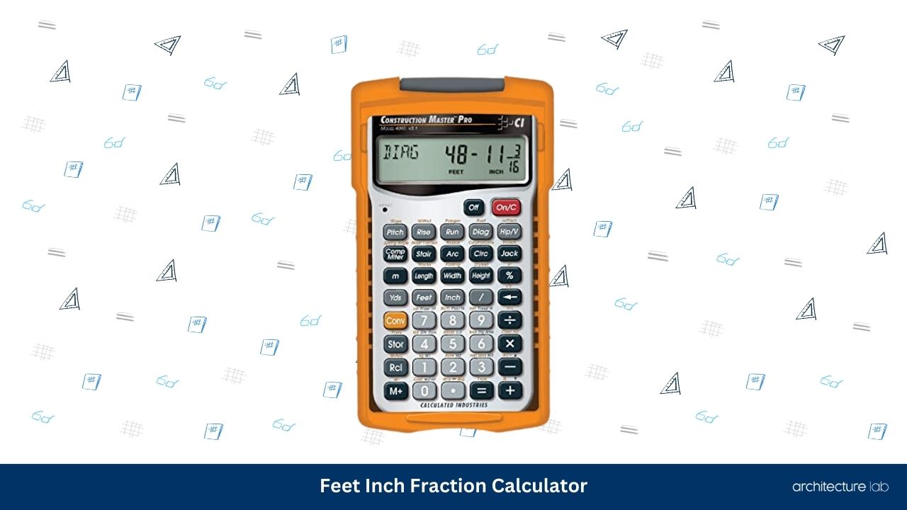 Feet inch fraction calculator