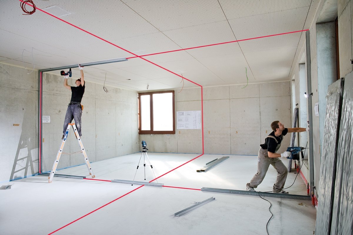 How to install ceiling grid perfectly using rotary laser level