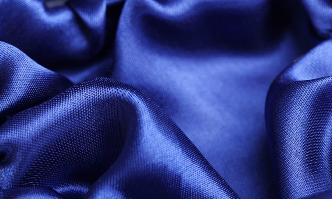 Close up of blue cloth texture