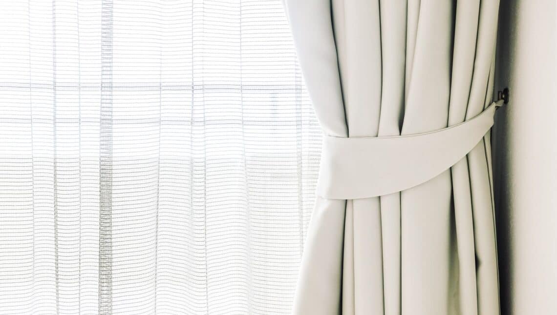 Thermal curtains, energy efficient curtains and blinds in white