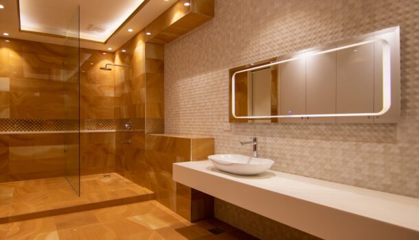 Modern design washroom premium photo