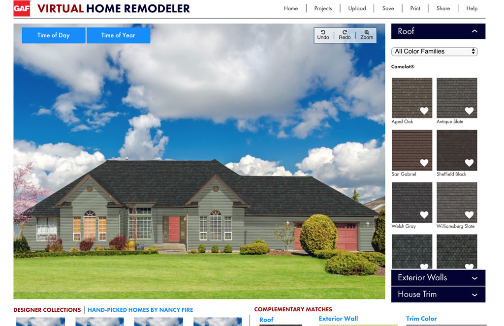 Choose the right shingles with gafs virtual home remodeler 1