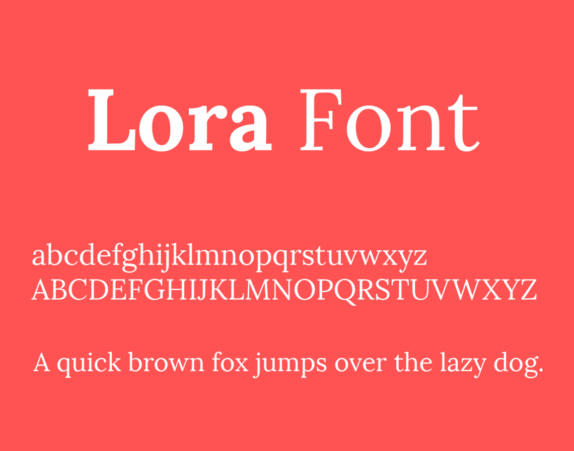 Lora font free