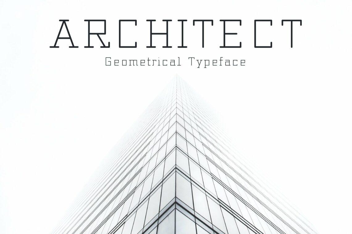 Architect geometrical typeface