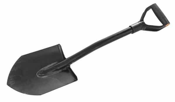 Shovel with a handle. Isolated