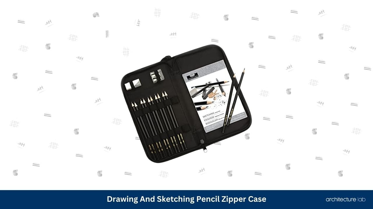 Drawing and sketching pencil zipper case