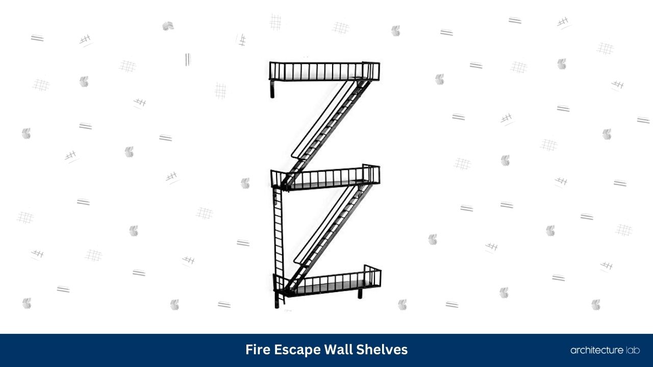 Fire escape wall shelves