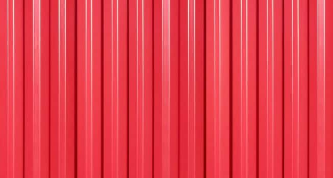 Background of roofing iron covered with red paint