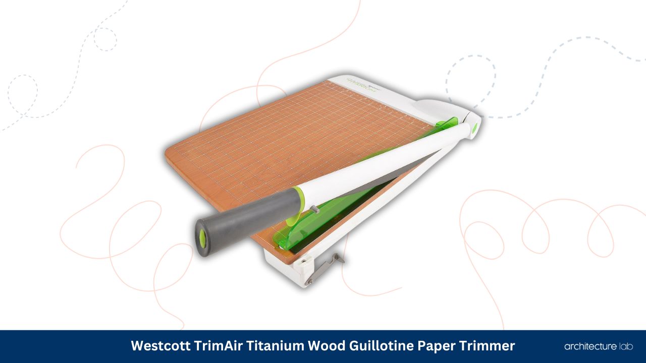 Westcott trimair titanium wood guillotine paper trimmer