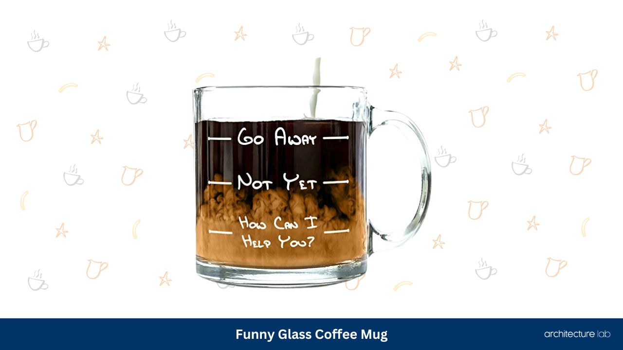 Funny glass coffee mug