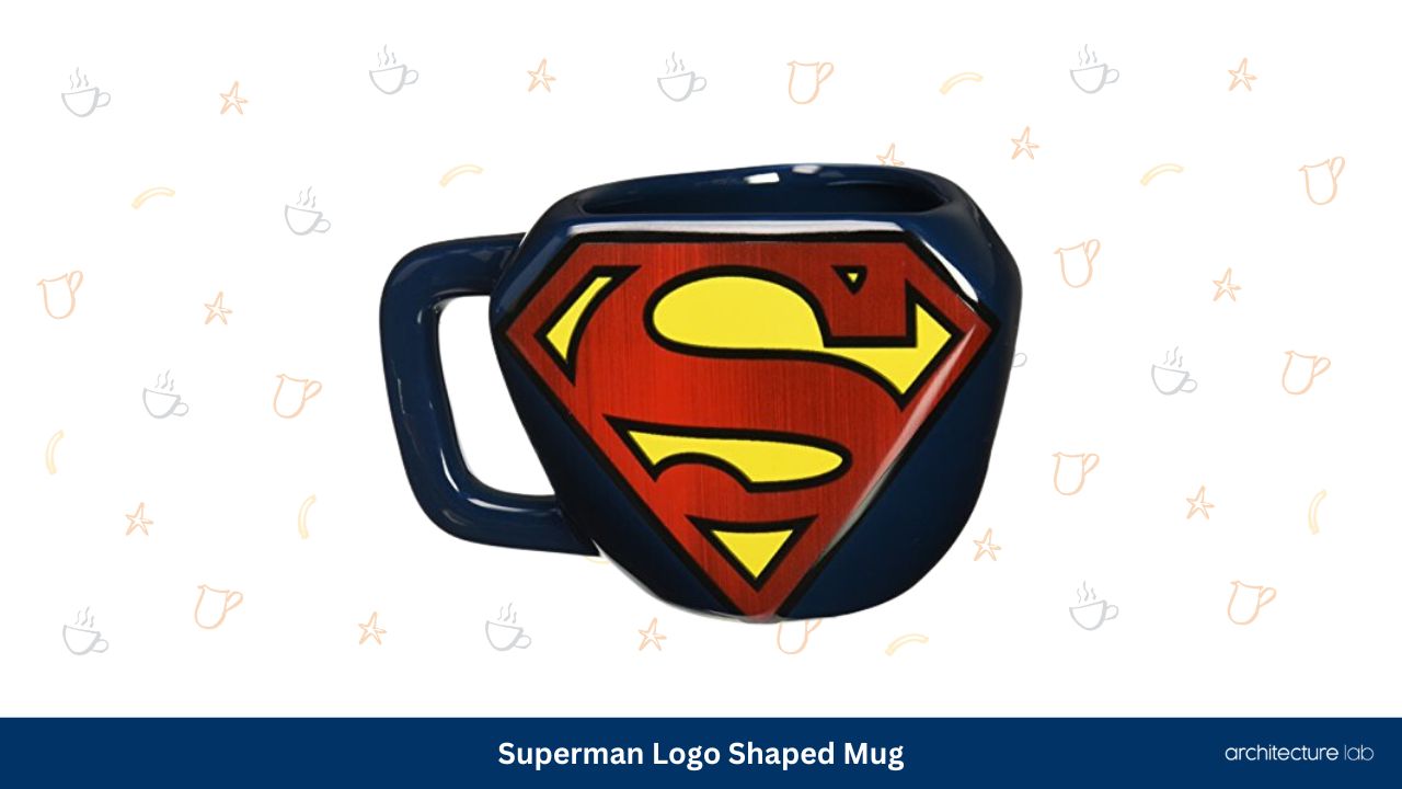 Superman logo shaped mug