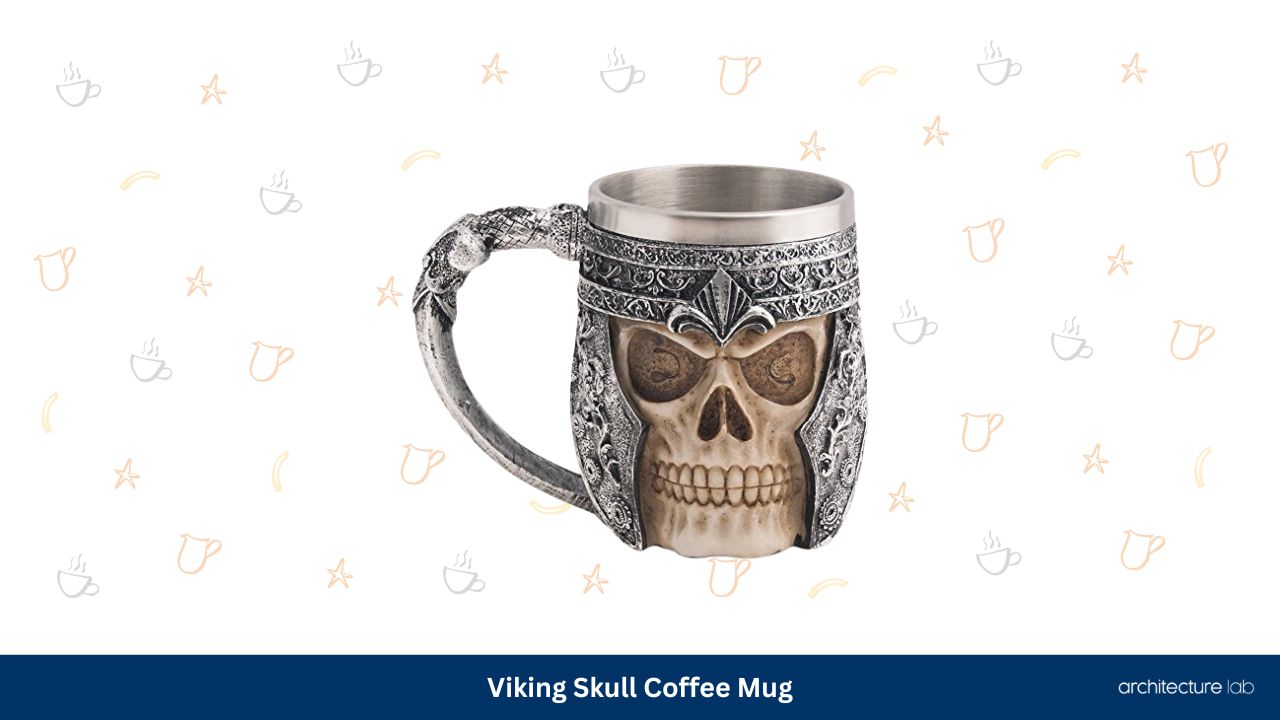 Viking skull coffee mug