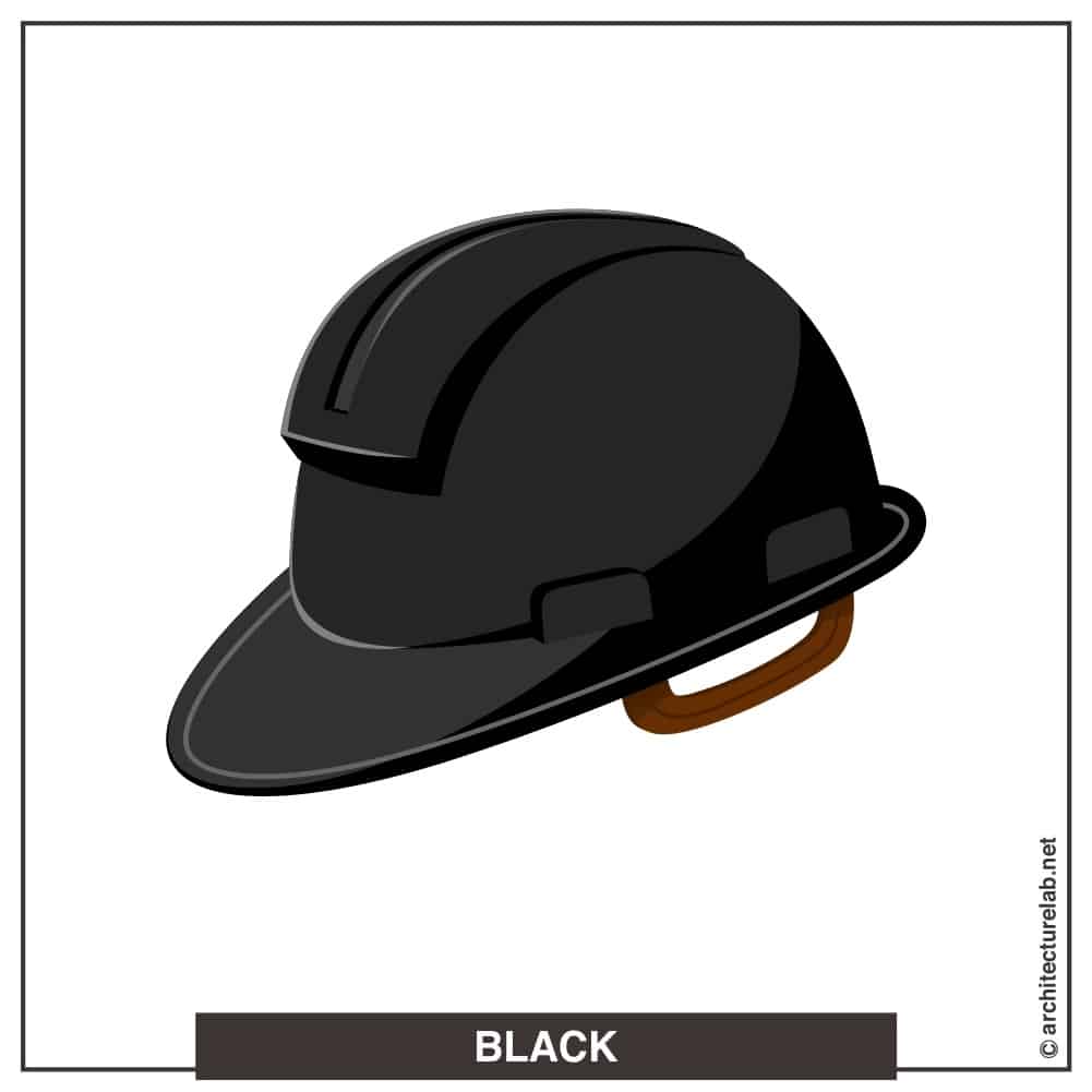 1. Black hard hat