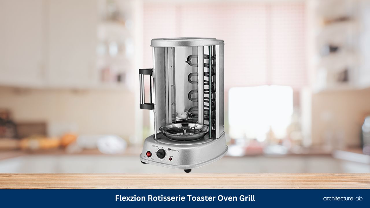 Flexzion rotisserie toaster oven grill