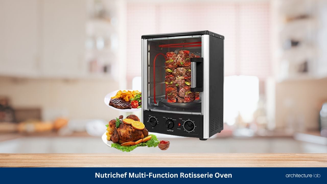 Nutrichef multi function rotisserie oven