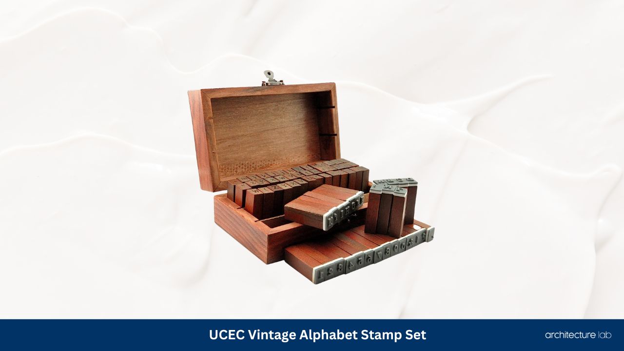 Ucec vintage alphabet stamp set