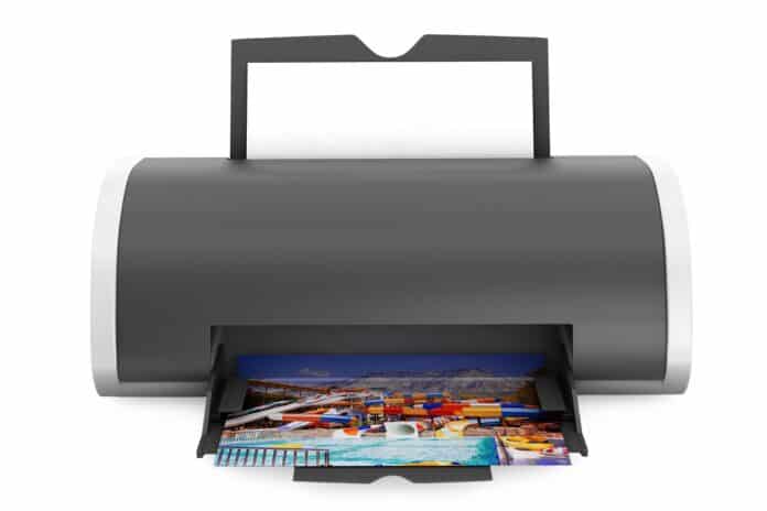 Printer Print of Photos on a white background