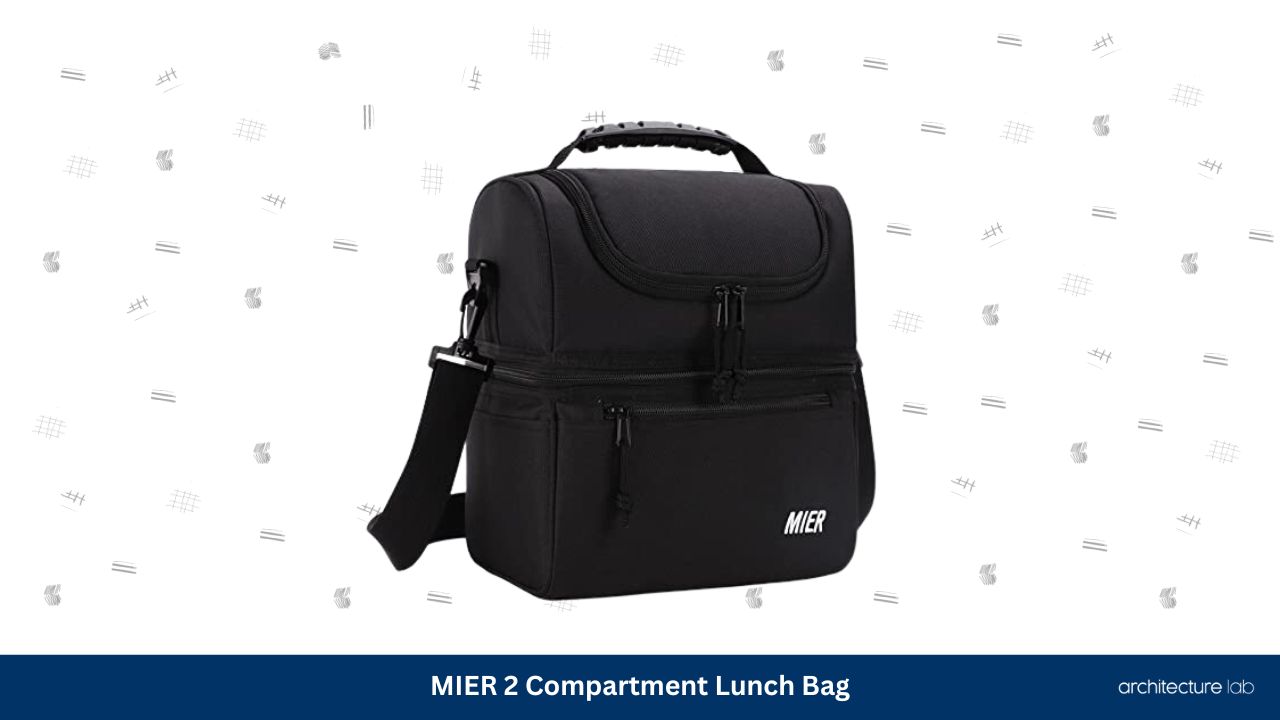 Mier 2 compartment lunch bag