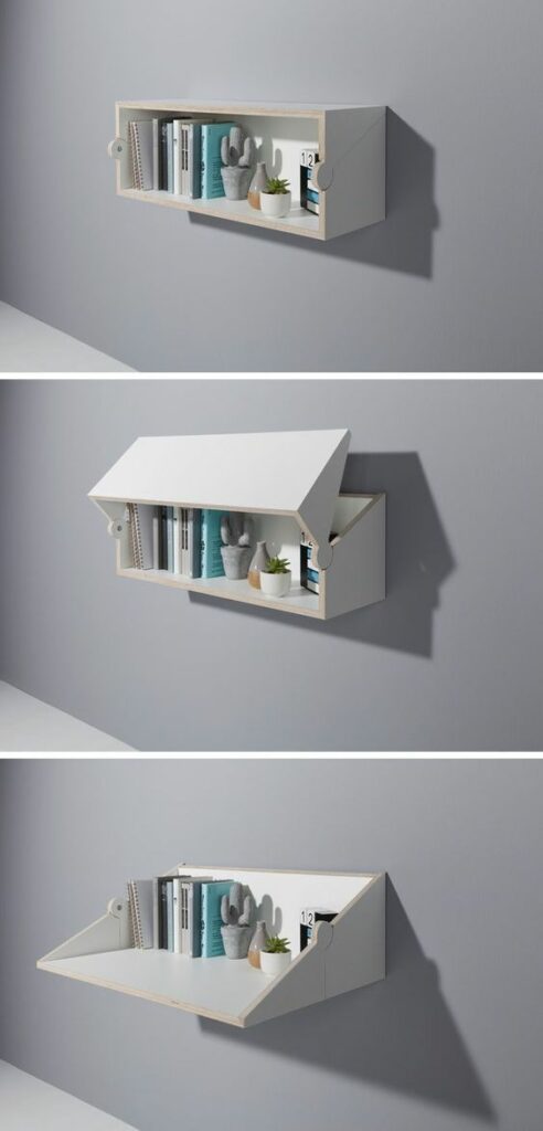 Versatile floating shelf that changes design