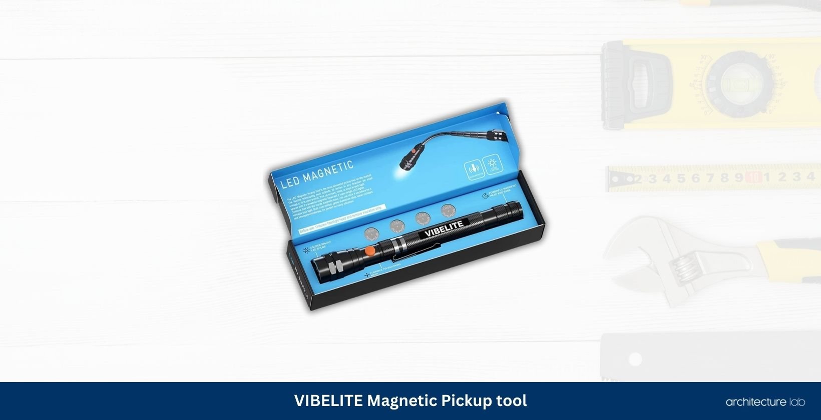 Vibelite magnet 3 led magnetic pickup tool