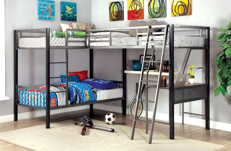 9. L-shaped bunk bed 