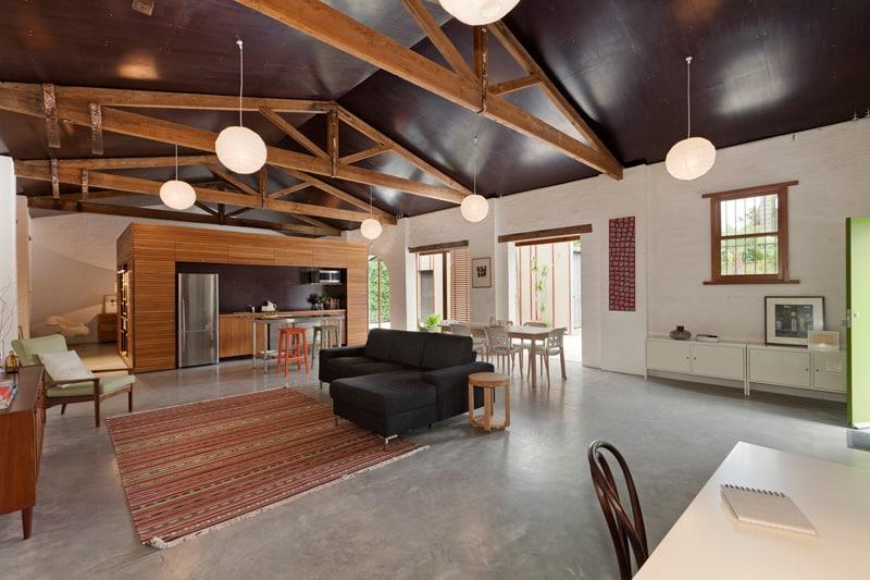 Open concept and exposed beams