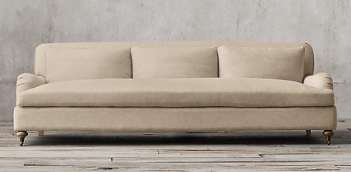 35. Belgian roll arm sofa