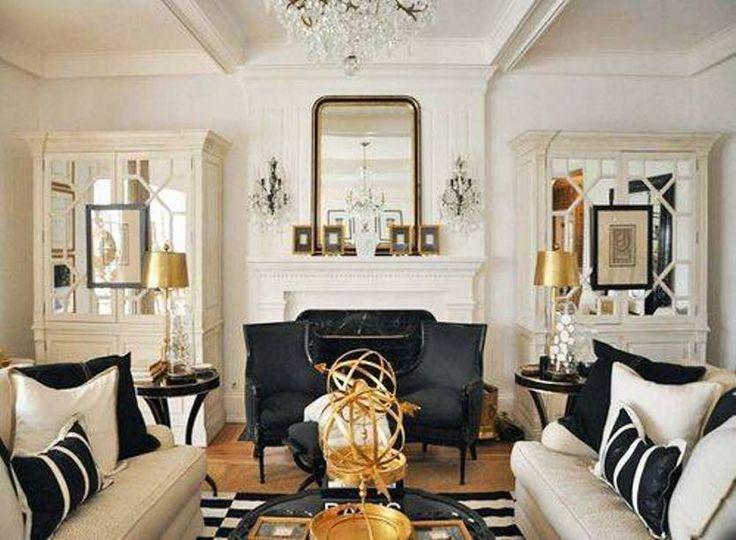 Black gold and cream interior design