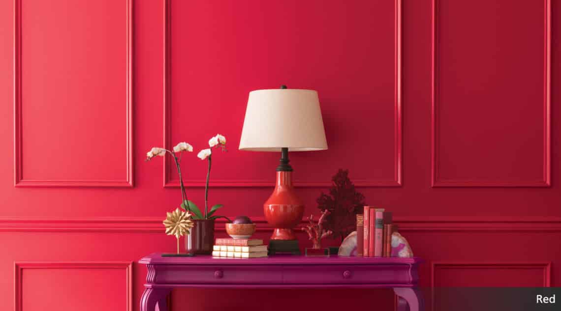 Red and pink interior design