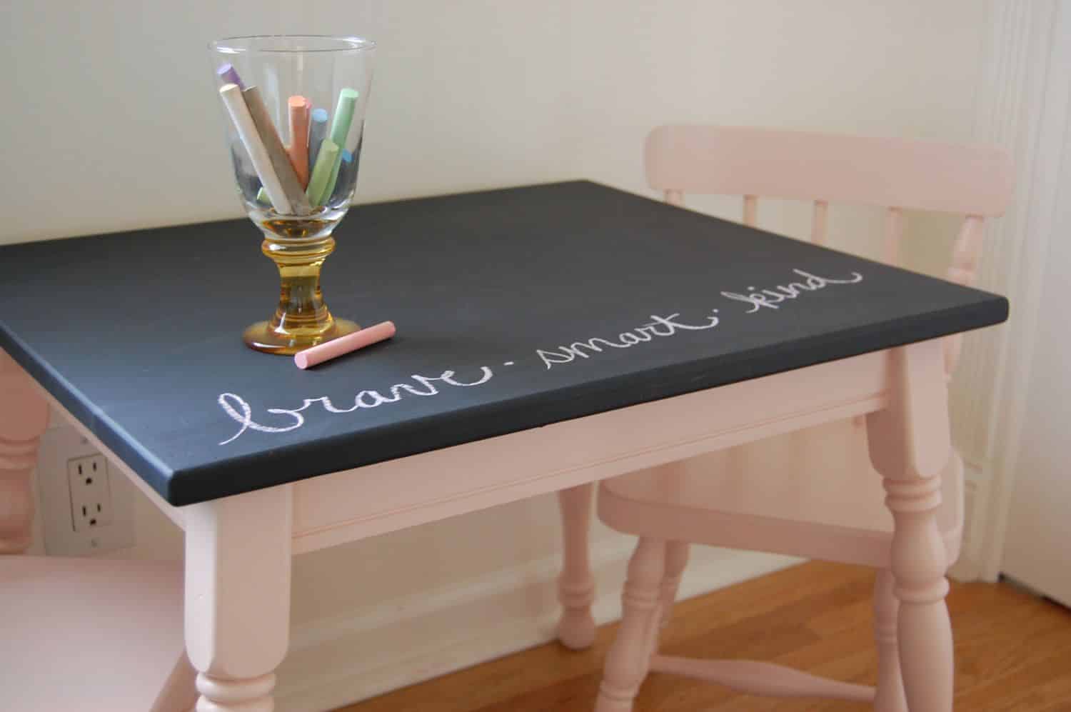 6. Making a chalkboard tabletop