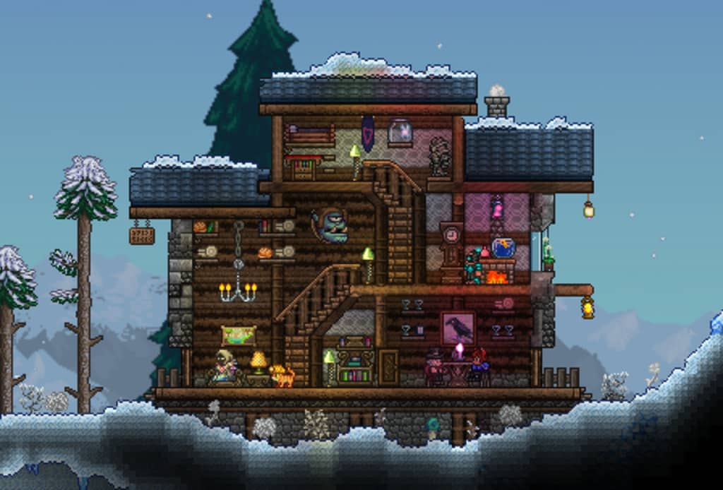 Terraria winter cabin