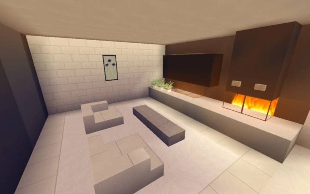 Minecraft minimalistic living room