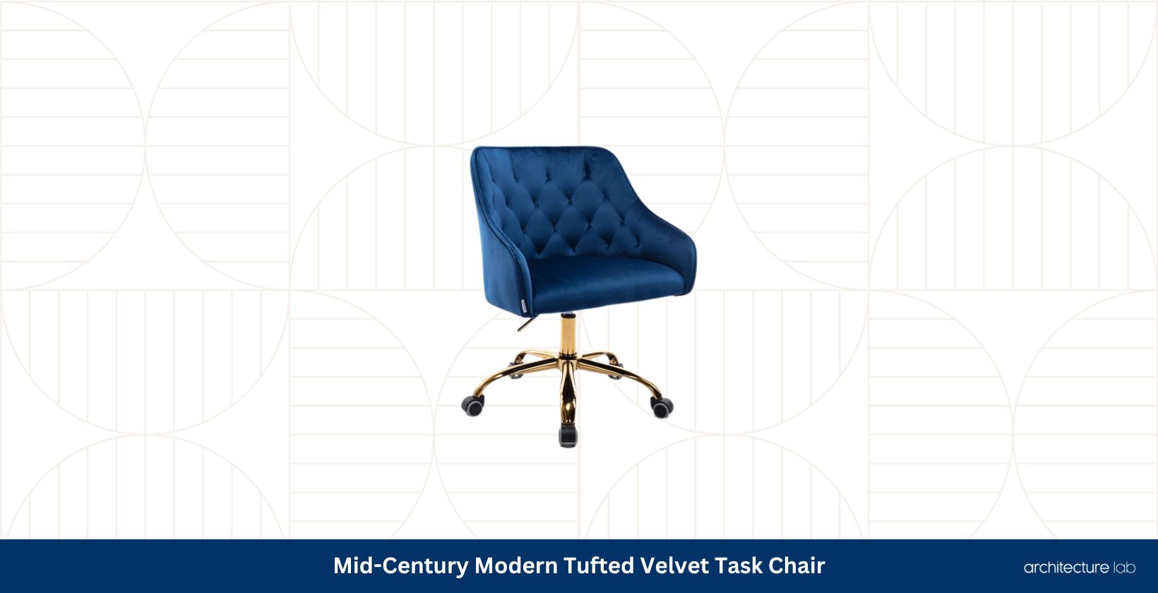 Mid century modern tufted velvet task chair