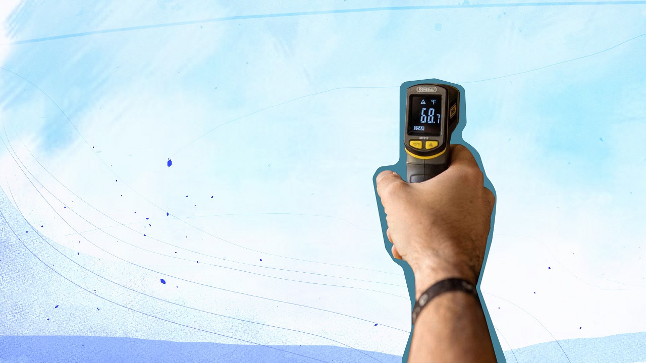 How does a thermal leak detector work