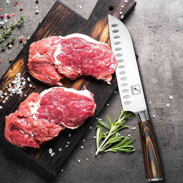 Imarku knife cutting steak meat