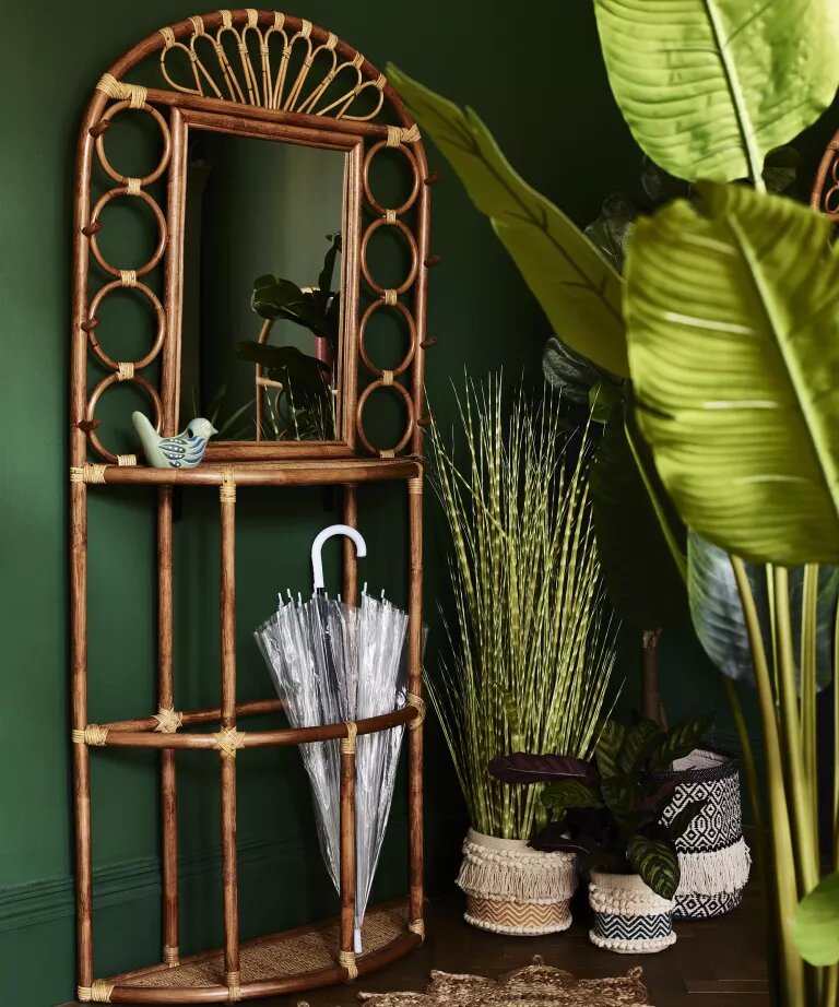 Investing in a rattan console to add a touch of nature