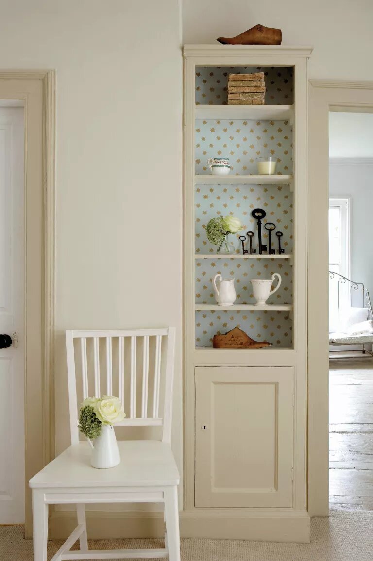 Adding functionality by incorporating a tall alcove cabinet