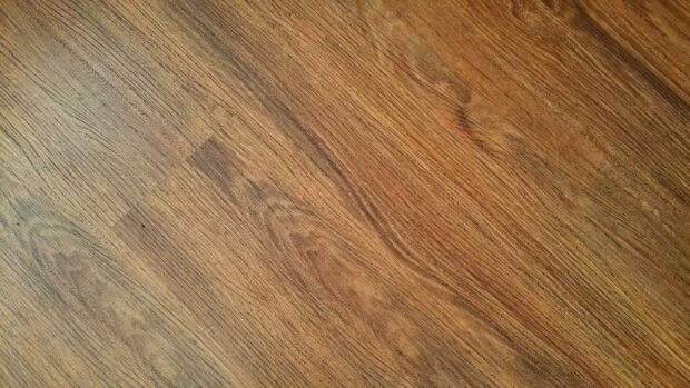 Close up view of a hardwood floor