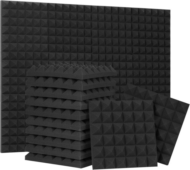 Display of soundproof panels
