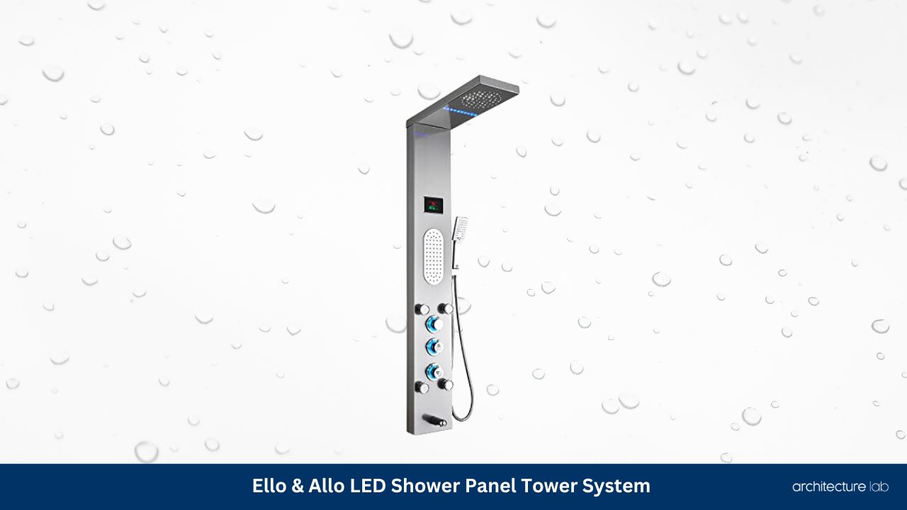 Ello allo led shower panel tower system