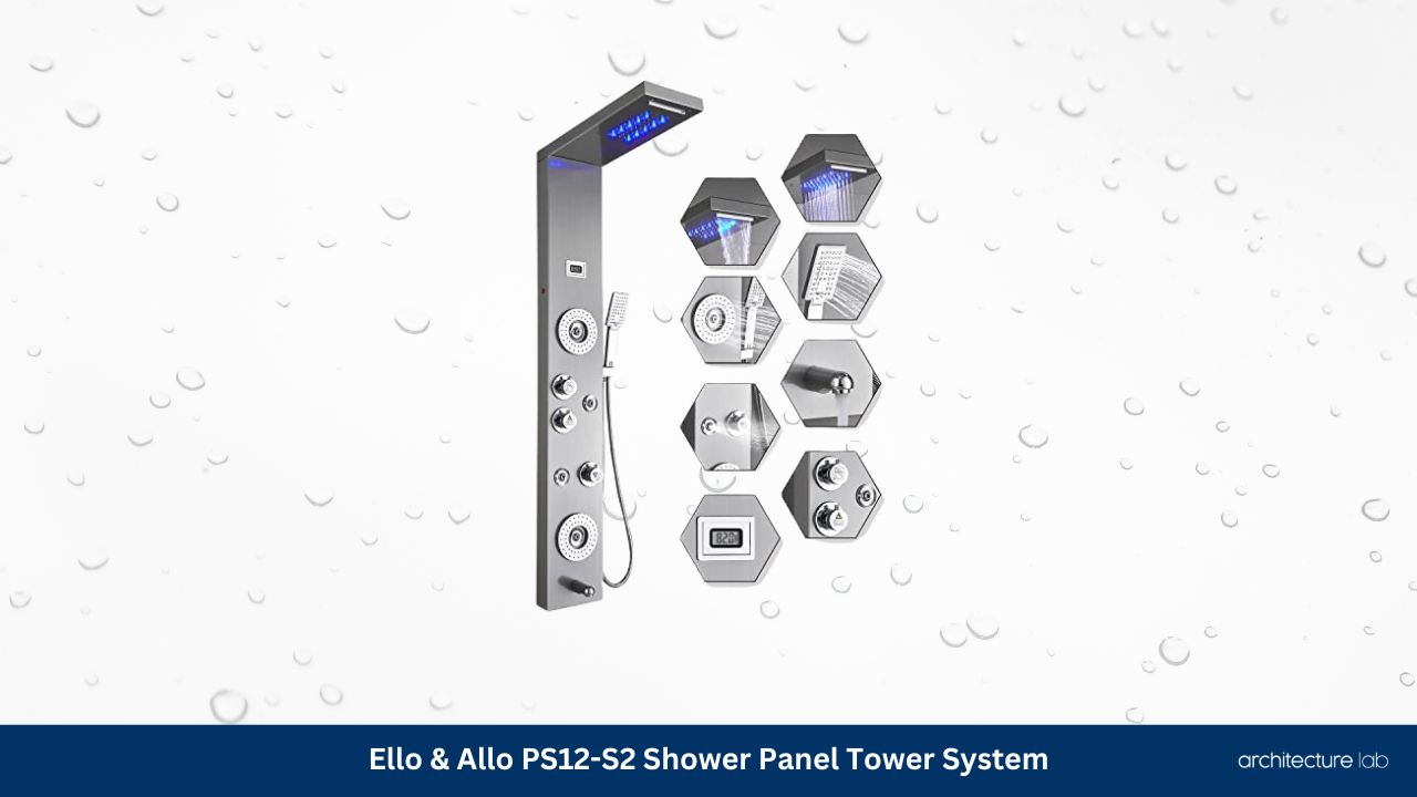 Ello allo ps12 s2 shower panel tower system
