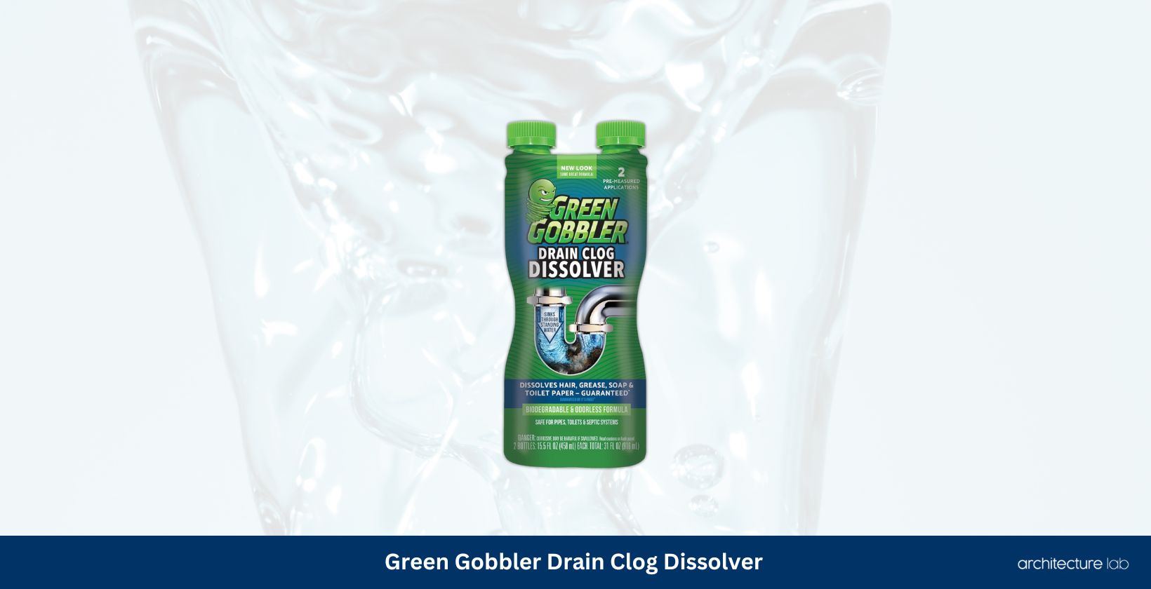 Green gobbler drain clog dissolver ggdis2ch32
