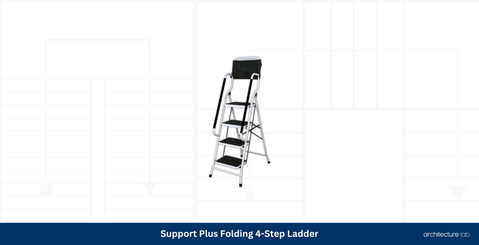 Support plus folding 4 step ladder
